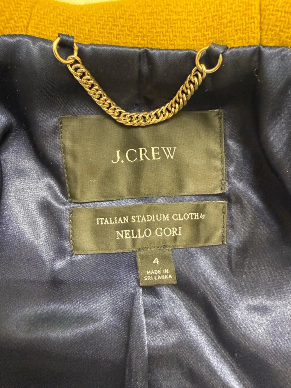 J. Crew Chateau Parka in Italian Stadium-cloth Wool / Vintage Chartreuse - Picture 5 of 6